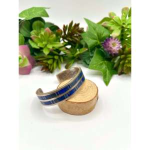 Wilson Dawes Lapis & Sterling <b>Silver</b> Fashion <b>Cuff</b> <b>Bracelet</b> - Product Image 2