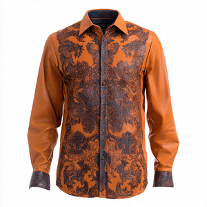 Motor Bike Cycling Printed Leather Shirt <b>Mens</b> Customized Sublimation Letterman Shirts <b>Men</b> - Product Image 6