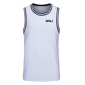 Camiseta de Baloncesto Personalizada para Hombre, de Alta Calidad, sin Mangas, Cuello Redondo, Tejido de Malla Transpirable de Spandex/Poliéster - Product Image 1