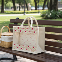 Sac cadeau en jute personnalisé Sacs fourre-tout de Noël Sacs-cadeaux de vacances Pochette en jute avec fenêtre transparente en PVC pour la fête