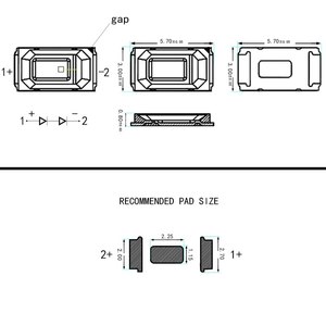5730 백색광 <span class=keywords><strong>SMD</strong></span> <span class=keywords><strong>LED</strong></span> 비즈, 고휘도, 전력 0.5W, 전압 3V, 전류 150mA, 색온도 5000K 4000K 6000K RA90 - Product Image 4