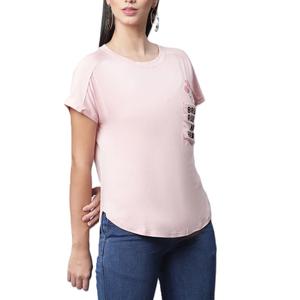 Camisetas de mujer con estampado personalizado de alta calidad estilo informal de moda para el verano 100% tela de Jersey de algodón característica comprimida - Product Image 3