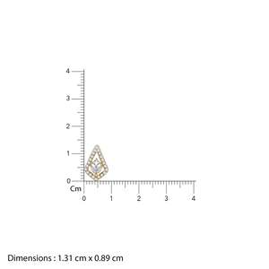 Boucles d'oreilles en diamant Flamme sacrée en or Boucles d'oreilles élégantes en plaqué or 24K avec motif Flamme sacrée - Product Image 4