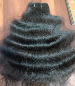 Top Selling Super Double Drawn Indian Remy Loose Water Wave Single Donor Raw Human Hair <b>Toupee</b> Extensions Deep Wave - Product Image 3