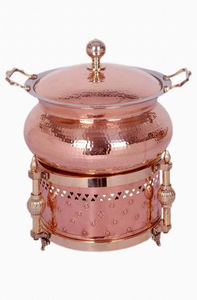Plato de frotamiento de acero inoxidable de lujo, calentador de alimentos, juego de buffet con forma de huevo plateado, ecológico - Product Image 6