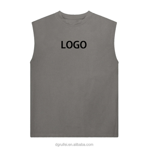 Chalecos acanalados de color sólido con logotipo personalizado, camiseta sin mangas de algodón transpirable, camiseta sin mangas acanalada sin costuras al por mayor para hombres, camiseta sin mangas de alta calidad - Product Image 5