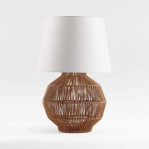 Rope Made Designer Stand and Shade Made of Black Fabric Hand Made Crafted Decorative Table and Desk <b>Lamp</b> - Product Image 3