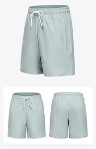 Pantalones cortos de verano informales de cintura alta para hombre, de lona transpirable, para correr, Fitness, trabajo atlético, ropa de gimnasio al aire libre, patrón de malla sólida, Puff - Product Image 6