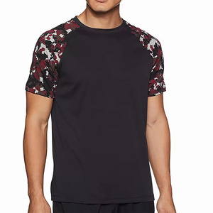 Qualité supérieure 100% coton tissu taux raisonnable corps uni avec design camo imprimé à manches courtes t-shirt à la mode - Product Image 1