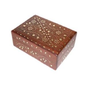 Cajas decorativas para el hogar Cofre del Tesoro Artículo de regalo artesanal de madera Venta caliente Caja de madera de alta calidad hecha a mano Producto estándar superior - Product Image 5