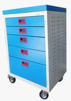 Chariot de transport robuste de qualité supérieure Detay en promotion, armoire à outils modulaire en acier multifonction avec 5 tiroirs mobiles lavables