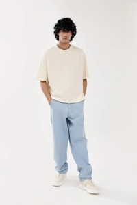 Camiseta de Hombre de Alta Calidad, Estampada, de Corte Holgado, 100% Algodón, Hombros Caídos, Color Sólido, Ecológica - Product Image 5