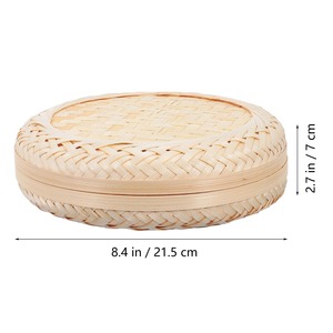 กล่องเก็บของไม้ไผ่เรียบง่ายสวยงามพร้อมฝาปิดกล่องไม้ไผ่ทำมือเป็นมิตรกับสิ่งแวดล้อมของตกแต่งบ้านธรรมชาติขายส่งจากเวียดนาม - Product Image 3