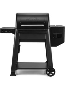 Barbecue et fumoir à granulés de bois moderne en acier inoxydable noir thermolaqué 653 pouces carrés avec contrôle tactile Wi-Fi pour cuisson extérieure et camping - Product Image 3
