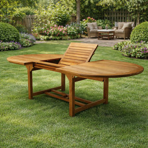 Mesa de Comedor Extensible de Madera de Teca Sólida para Exteriores, Resistente a la Intemperie, Muebles de Jardín para Hotel, Resort, Restaurante - Product Image 2