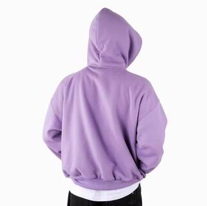 Alta calidad invierno 400gsm Unisex Fleece Hoodie 100% algodón diseño personalizado 3D para patrón sólido forro hombres - Product Image 6