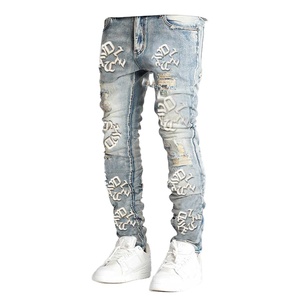 Nouveau pantalon en denim robuste et élégant pour hommes décontracté mode fit approvisionnement d'usine tissu extensible commandes en gros conception personnalisée Logo disponible - Product Image 3