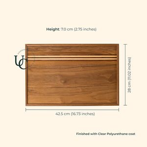 Cajón de almacenamiento de madera para 50 cápsulas de café 42.5Dx28Wx7.5H cm Bandeja de plato de servicio con acabado de capa de poliuretano - Product Image 2