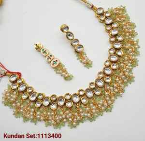 <b>INDIAN</b> TRADITIONAL and FASHIONABLE COPPER <b>JEWELLERY</b> BRIDAL WEDDING <b>JEWELLERY</b> <b>SET</b> for WOMEN EARRINGS and NECKLACE <b>SET</b> - Product Image 4