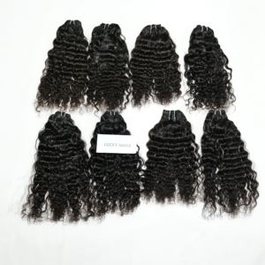 Paquetes de cabello humano virgen crudo Cutícula sin procesar alineada 100% Extensiones de cabello humano de templo indio - Product Image 6