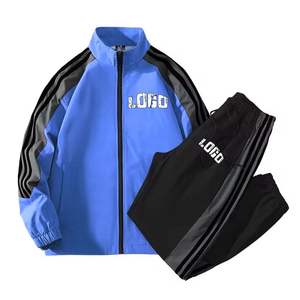 Fabricant en gros de survêtements de course en nylon léger, respirant, coupe-vent, imprimé, à fermeture éclair intégrale, 2 pièces, pour hommes, OEM - Product Image 6