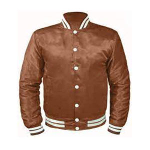 Chaqueta de béisbol de Satén/Chaqueta universitaria de hombre con bordado de logotipo personalizado con estilo de moda al por mayor - Product Image 1