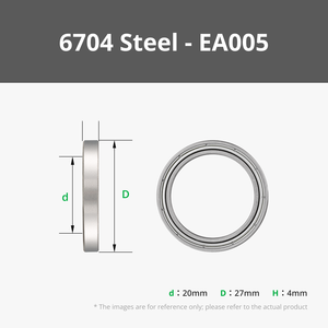 Rodamientos rígidos de bolas de acero inoxidable de alta precisión GCR15 Acero cromado 2RS/ZZ/RS Nylon de alta velocidad de larga duración 16mm - Product Image 3