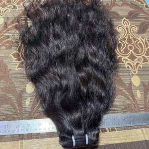 Cabello rizado indio birmano, cabello humano ondulado Natural, peluca vietnamita, proveedor de extensiones al por mayor, paquete recto rizado - Product Image 3