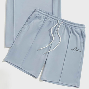 Conjunto de ropa informal de verano para hombre de nuevo diseño OEM, camiseta y pantalones cortos extragrandes de algodón 100% de alta calidad para hombre, ropa deportiva - Product Image 3