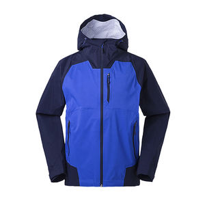 Veste d'extérieur Softshell avec logo personnalisé pour hommes en toile imperméable et respirante pour la randonnée, coupe-vent et confortable - Product Image 3