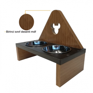 Produit Miki en gros meilleur prix ensemble de 2 pièces bol d'eau et de nourriture pour chat en bois écologique produits pour animaux de compagnie - Product Image 6