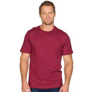 T-shirt Athleisure Extensible Homme Col Rond Manches Courtes Vert Foncé en Coton Coupe Droite - Product Image 3