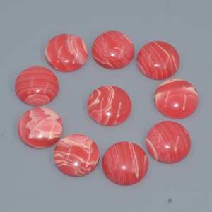 Alta calidad 3mm Natural Rodocrosita parte posterior plana cabujón calibrado piedra preciosa suelta para la fabricación de joyas al por mayor - Product Image 5