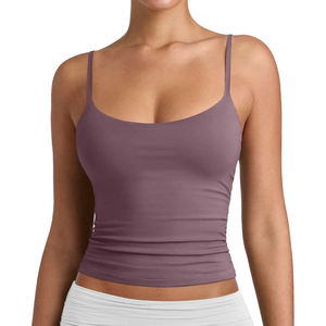 Women's Seamless Breathable Workout Tank <b>Yoga</b> & <b>Pilates</b> Sports Bra Stylish Back Design Medium Support Spandex/Nylon Material - Product Image 4