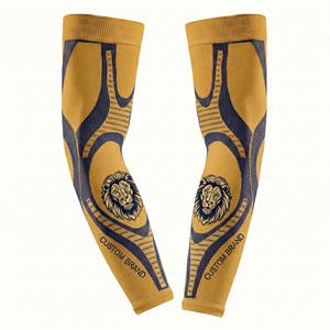 Manchon de compression sportif personnalisé avec motif, respirant, protection UV, pour basketball, course à pied, coudière, vente en gros OEM - Product Image 2