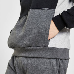 Sweat à capuche oversize à col rond pour hommes Hip Hop Streetwear Sweat thermique brodé décontracté Color Block Design grande taille imprimé d'hiver - Product Image 4