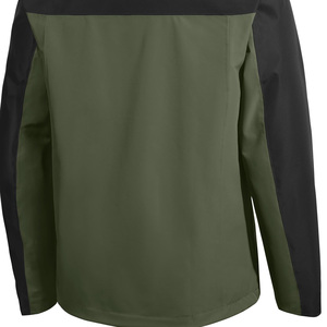 Veste d'extérieur coupe-vent longue pour hommes imperméable respirant matériau tricoté à trois épreuves fermeture éclair solide veste de randonnée chaude imperméable - Product Image 5