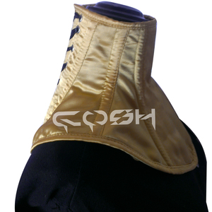 Corsé de cuello con varillas de acero en satén dorado - Product Image 4