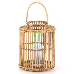 Candelabros de ratán Natural más vendidos, linternas, diseños OEM, personalizado, bambú, plata, Navidad, hogar, decoración hecha a mano - Product Image 1