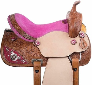 Silla de Montar de Cuero Occidental de Primera Calidad, Juego de Accesorios para Caballo a Juego, Cuero Genuino de Vaca, Silla de Montar de Cuero Natural - Product Image 3