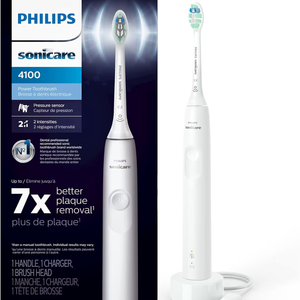 Brosse à dents électrique rechargeable Philips Sonicare 4100, avec capteur de pression, 2 niveaux d'intensité, SmarTimer et QuadPacer - Product Image 4