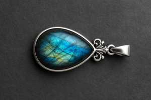 Arco Iris Natural Multi labradorita Oval perforado colgante 925 plata esterlina alto grado minimalista joyería encanto collar regalo - Product Image 4