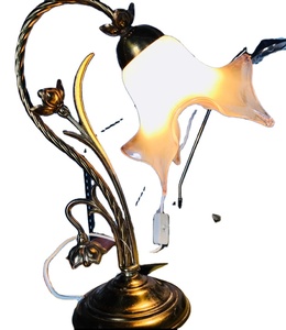 Gold Glass Shade Floral Coustmized Moroccan Table <b>Lamp</b> Brass Light Best Selling Product of 2022 - Product Image 1
