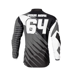 Nueva Camiseta de Carreras Personalizada 100% Poliéster, Manga Larga, Resistente al Viento, Transpirable, Estampada, para Motocross, Automovilismo y Motociclismo - Product Image 4