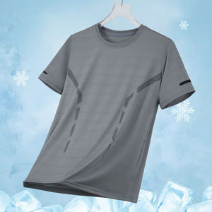 Camiseta deportiva de verano para hombre 2025 transpirable Stretch Fitness Top Gym Running manga corta Activewear - Product Image 6