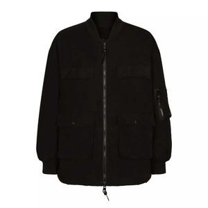 Chaqueta Bomber directa de fábrica para hombre, logotipo personalizado bordado, estilo universitario, chaqueta de béisbol con cremallera, ropa de calle informal, prendas de vestir exteriores de invierno - Product Image 1