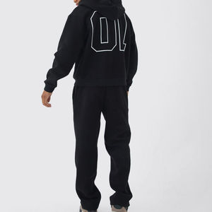 ชุดวอร์มผู้ชายเอวยางยืด ระบายอากาศดี ลายเรียบ สไตล์สตรีทแวร์ แฟชั่นสำหรับใส่กลางแจ้งในฤดูหนาว รับผลิตตามสั่งขายส่ง - Product Image 2