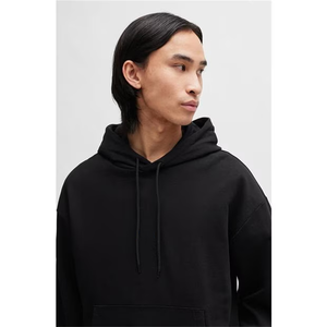 Venta al por mayor personalizado hombres color negro sudaderas con capucha de alta calidad gota hombro transpirable hombres sudaderas con capucha - Product Image 4