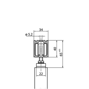 Sistema de Puerta Corredera GEZE Perlan 140, Capacidad de 140 Kg, Montaje en Pared/Techo de 2050 mm - Product Image 3