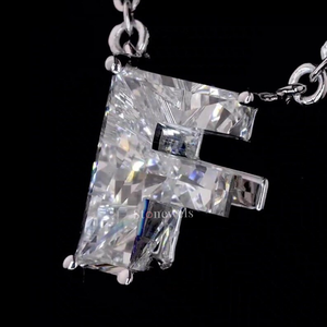 Colgantes Unisex de joyería fina con alfabeto HPHT/CVD Lab Grown Diamond 'F' DEF VVS/VS 10kt oro blanco con certificado IGI - Product Image 3